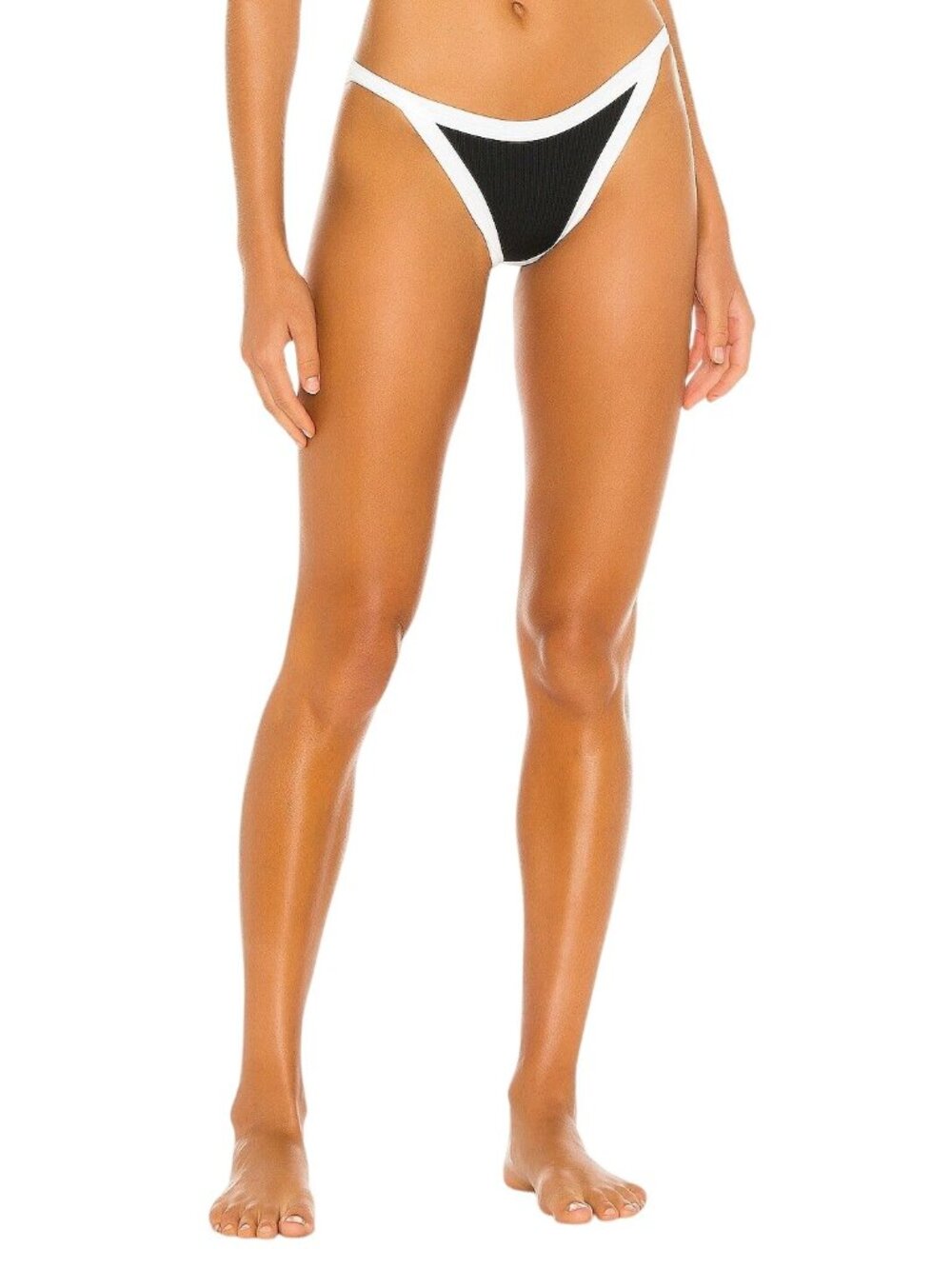 LSPACE Vacay Classic Bikini Bottoms in Black & White Small New Womens Swimsuit